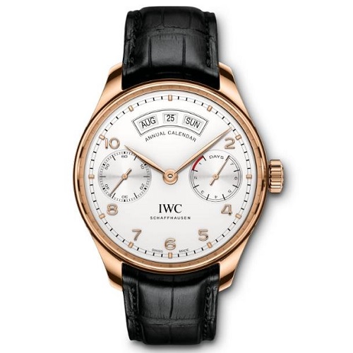 [스페셜오더]IWC-IW503504 IWC 포르투기저 애뉴얼 캘린더 레드 골드 실버 다이얼 시계 44mm