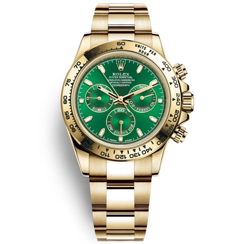 ★[AR팩토리]ROLEX-롤렉스 코스모그래프 데이토나 옐로우 골드 그린다이얼 시계 40mm