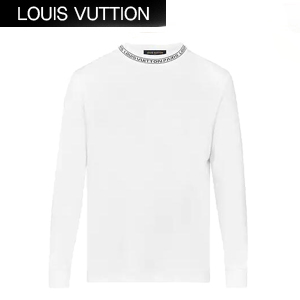 LOUIS VUITTON-1A4PSN 루이비통 프린트 로고 칼라 롱 슬리브 티