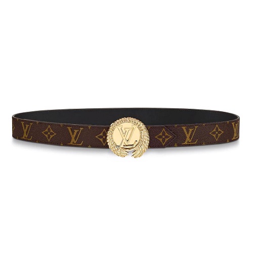 LOUIS VUITTON-M0111W 루이비통 모노그램 날개 모티프 LV 서클 버클 리버서블 벨트 30MM