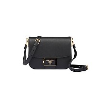 [스페셜오더]PRADA-1BD217 프라다 그레이 사피아노 엠블럼 숄더백