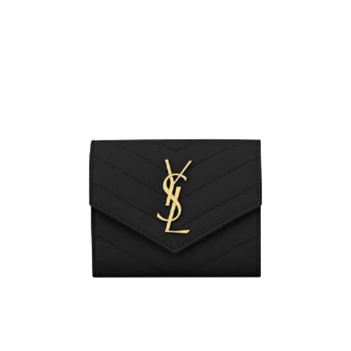 [스페셜오더]SAINT LAURENT-403943 생 로랑 모노그램 골드메탈 컴팩트 3단 지갑