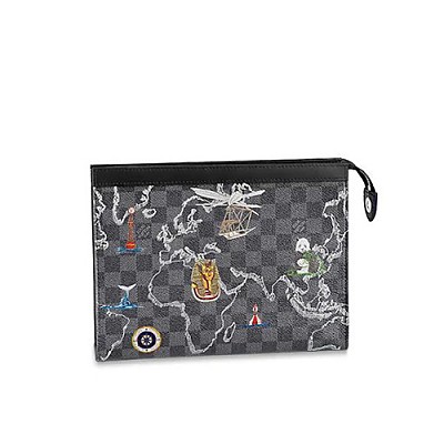 [스페셜오더]LOUIS VUITTON-N40205 루이비통 다미에 그라파이트 아카이브 일러스트 포쉐트 보야주 MM