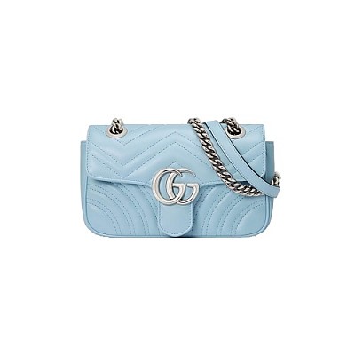 [스페셜오더]GUCCI-446744 4381 구찌 GG 마몽 데님 플라워 자수 한정판  미니 숄더백