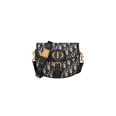 DIOR-디올 블루 Oblique 자카드 Dior Bobby 미디엄 호보백 22cm - M9319UTZQ_M928