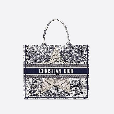 [스페셜오더]DIOR-M1286 디올 블루 자수 장식 DIOR BOOK TOTE 백