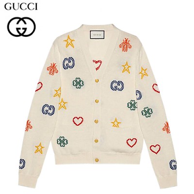 GUCCI-626642 9750 구찌 오프화이트 심볼 자카드 코튼 린넨 가디건