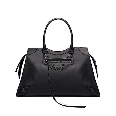 [스페셜오더]BALENCIAGA-63852115 발렌시아가 블랙 NEO CLASSIC 크로커다일 엠보싱 스몰 탑 핸들 백