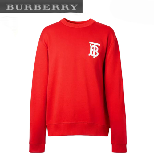 BURBERRY-80255071 버버리 레드 모노그램 모티프 스웨트셔츠