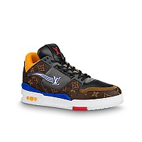LOUIS VUITTON-1ADH4A 루이비통 블랙 모노그램 LV 트레이너 스니커즈 남성용