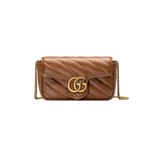 [스페셜오더]GUCCI-476433 2535 구찌 브라운 GG 마몽 마틀라세 수퍼 미니 백