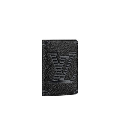 LOUIS VUITTON-M11635 루이비통 블랙 브러시드 모노그램 포켓 오거나이저