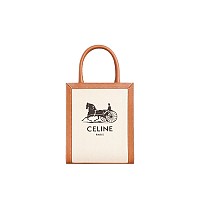 [스페셜오더]CELINE-193302 셀린느 내추럴 ST TROPEZ 프린트 미니 버티컬 카바스 백