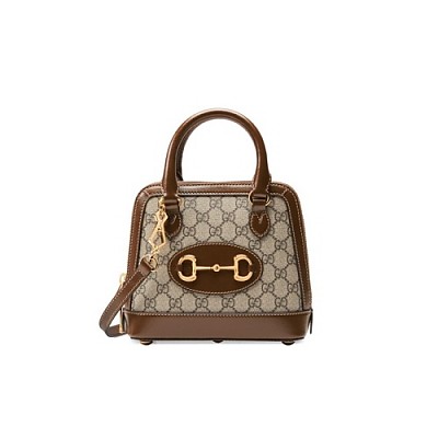 [스페셜오더]GUCCI-640716 9099 구찌 화이트&블랙 홀스빗 1955 미니 탑 핸들백