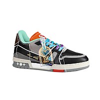 LOUIS VUITTON-1ADH4A 루이비통 블랙 모노그램 LV 트레이너 스니커즈 남성용