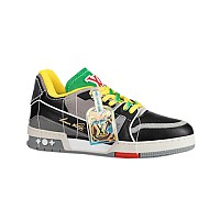 LOUIS VUITTON-1ADH4A 루이비통 블랙 모노그램 LV 트레이너 스니커즈 남성용