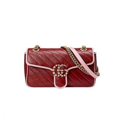 GUCCI-443497 4143 구찌 블루 GG 데님 GG 마몽 스몰 숄더백
