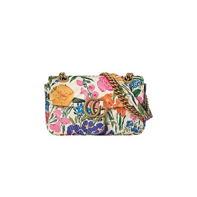 [스페셜오더]GUCCI-446744 9022 구찌 GG 마몽 화이트 미니 숄더백