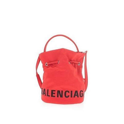 [스페셜오더]BALENCIAGA-619458 발렌시아가 레드 WHEEL XS 드로스트링 스몰 버킷백