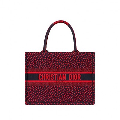 [스페셜오더]CHRISTIAN DIOR-M1296 디올 네이비&블루 I Love Paris&레드 하트 자수 BOOK TOTE 스몰 백