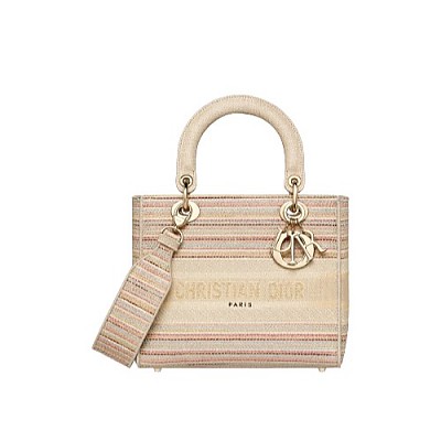 [스페셜오더]DIOR-M0565 크리스챤 디올 로즈우드 까나쥬 캔버스 레이디 D-LITE 미디엄 백