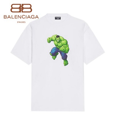 BALENCIAGA-612966 발렌시아가 블랙 HULK 2021MARVEL 티셔츠 남여공용