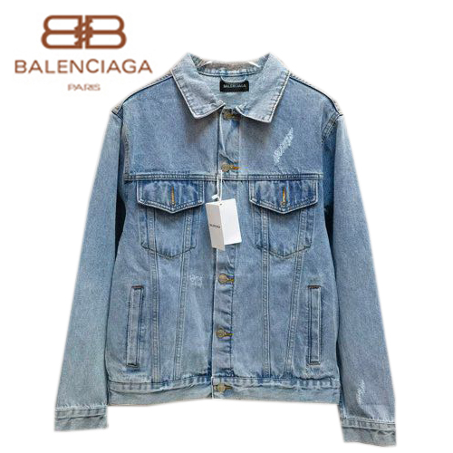 BALENCIAGA-082810 발렌시아가 라이트 블루 아플리케 장식 데님 셔츠 남여공용