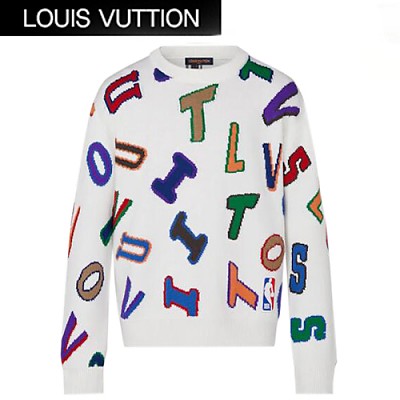 LOUIS VUITTON-1A8X0C 루이비통 모카 NBA 레터스 크루넥 남여공용