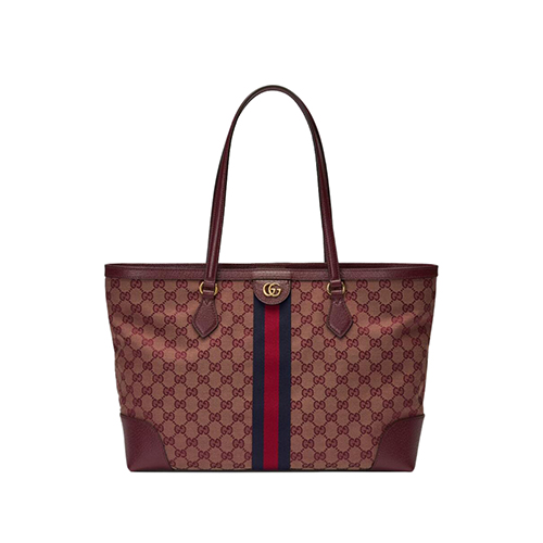 [스페셜오더]GUCCI-631685 9864 구찌 오피디아 버건디 GG 웹(Web) 미디엄 토트백