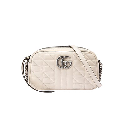 [스페셜오더]GUCCI-447632 9085 구찌 화이트/블루 GG 마몽 스몰 마틀라세 숄더백