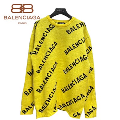 BALENCIAGA-101415 발렌시아가 화이트 니트 코튼 스웨터 남여공용