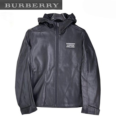 [스페셜오더]BURBERRY-10282 버버리 블루 양가죽 후드 쟈켓 남성용