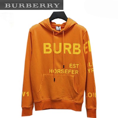 BURBERRY-110211 버버리 블랙 프린트 장식 후드 티셔츠 남성용