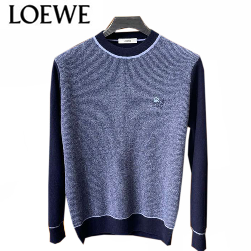 LOEWE-11058 로에베 블루 로고 아플리케 디테일 스웨터 남성용