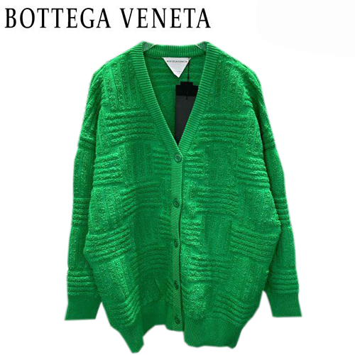 BOTTEGA VENETA-11178 보테가 베네타 그린 니트 코튼 가디건 여성용