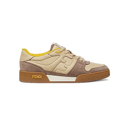 FENDI-7E1493 펜디 베이지 스웨이드 펜디 매치 로우탑 스니커즈 남여공용