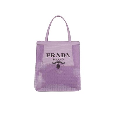 [스페셜오더]PRADA-1BG417 프라다 블랙 시퀸 메쉬 스몰 토트 백