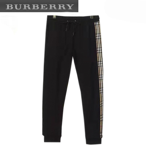 BURBERRY-01037 버버리 블랙 체크무늬 장식 스웨트팬츠 남여공용