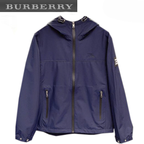 BURBERRY-11185 버버리 네이비 패치 장식 바람막이 후드 쟈켓 남성용