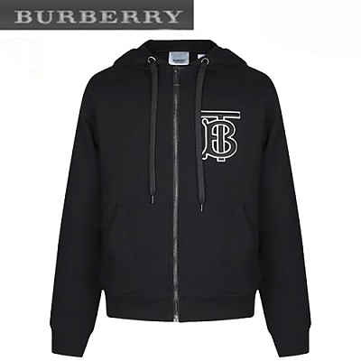 BURBERRY-02138 버버리 그레이 TB 로고 아플리케 장식 후드 쟈켓 남성용