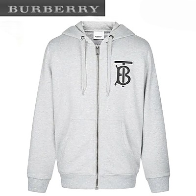 BURBERRY-02137 버버리 화이트 TB 로고 아플리케 장식 후드 쟈켓 남성용