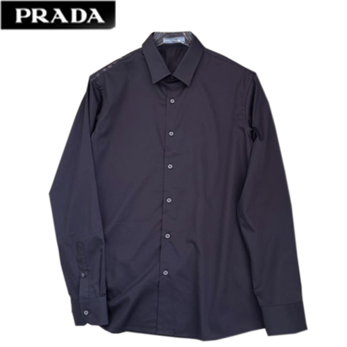 PRADA-02204 프라다 블랙 코튼 셔츠 남성용