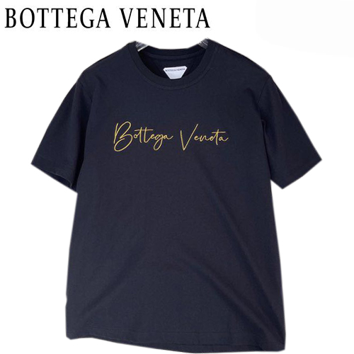 BOTTEGA VENE**-030410 보테가 베네타 블랙 아플리케 장식 티셔츠 남성용