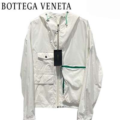 BOTTEGA VENE**-03294 보테가 베네타 그레이 트라이앵글 로고 바람막이 후드 재킷 남여공용