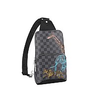 LOUIS VUITTON-M15078 루이비통 그레이 모노그램 글로우 에비뉴 슬링 백