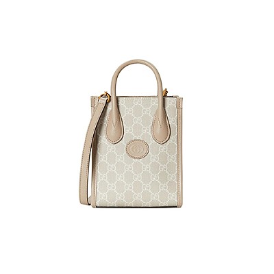 [스페셜오더]GUCCI-671623 8563 구찌 브라운 GG 인터로킹 G 미니 토트백