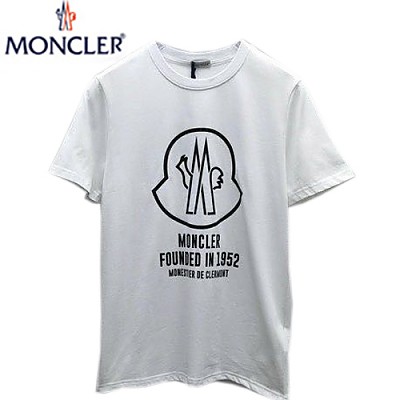 MONCL**-04248 몽클레어 블랙 프린트 장식 티셔츠 남성용