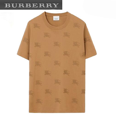 BURBERRY-80720871 버버리 블랙 EKD 코튼 티셔츠 남여공용