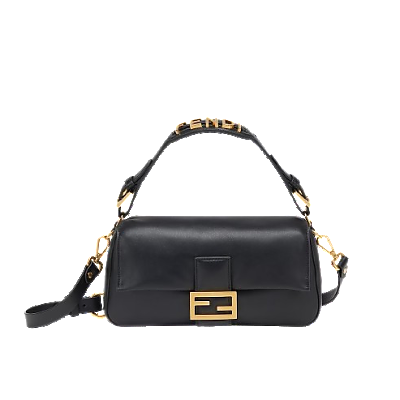 [스페셜오더]FENDI-8BR822 펜디 블랙 미디엄 바게트 백 (스테파노 필라티 협업 컬렉션)