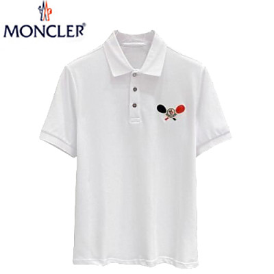 MONCLER-05054 몽클레어 블랙 아플리케 장식 폴로 티셔츠 남성용